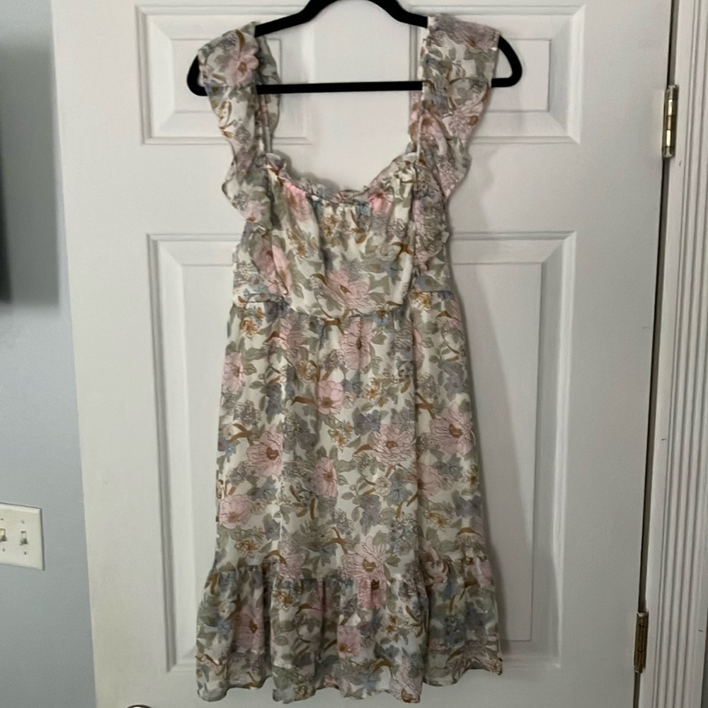 Blu Pepper Floral Ruffle Dress